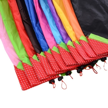 Braškių dizaino pirkinių maišas, poliesteris, sulankstomas, 25 kg apkrova, logotipo spauda