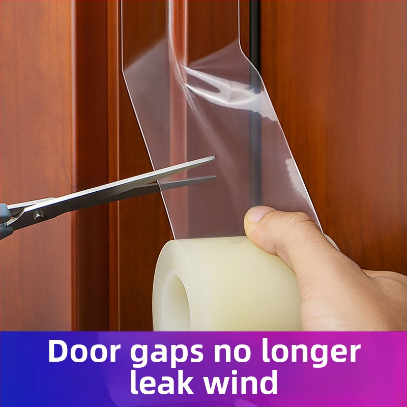 Лента за уплътняване на фуги между врати и прозорци, PE-базирана, гумено лепило, дебелина 150 μm, водоустойчива и ветроустойчива, -10°C до 50°C, за прозорци