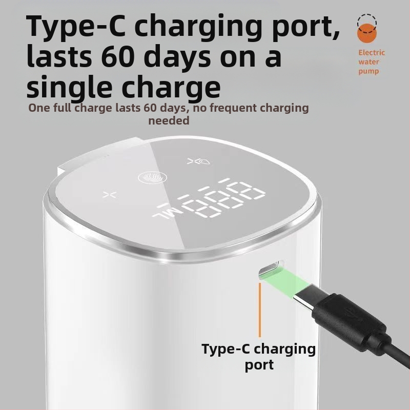 Barrelio vandens siurblys su jutikliniu ekranu, modelis H4, ABS korpusas, 5V, 4W