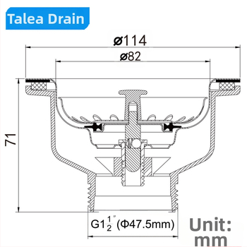 Odvodnja za sudoper Talea XK223C034, tijelo s kuglom od čelika, zlatni PVD premaz, model XK223C034, materijal: 304 mesinga