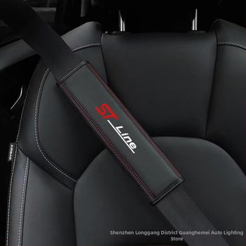 Ādas plecu spilventiņš drošības jostai Mondeo ST-Line, praktisks piederums, 90 g, no Guangzhou, drukāts logotips