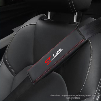 Ādas plecu spilventiņš drošības jostai Mondeo ST-Line, praktisks piederums, 90 g, no Guangzhou, drukāts logotips