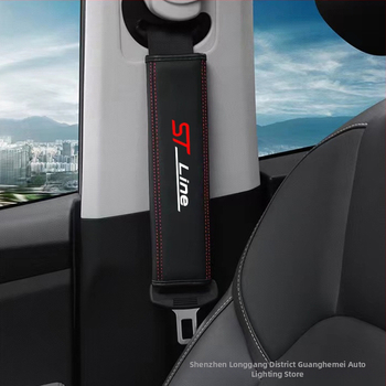 Ādas plecu spilventiņš drošības jostai Mondeo ST-Line, praktisks piederums, 90 g, no Guangzhou, drukāts logotips