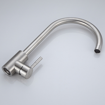 Rozsdamentes acél konyhai csaptele, keverőcsap, ülő típusú szerelés, 16 mm csatlakozás, kerámia szeleppel