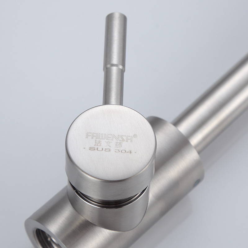 Rozsdamentes acél konyhai csaptele, keverőcsap, ülő típusú szerelés, 16 mm csatlakozás, kerámia szeleppel