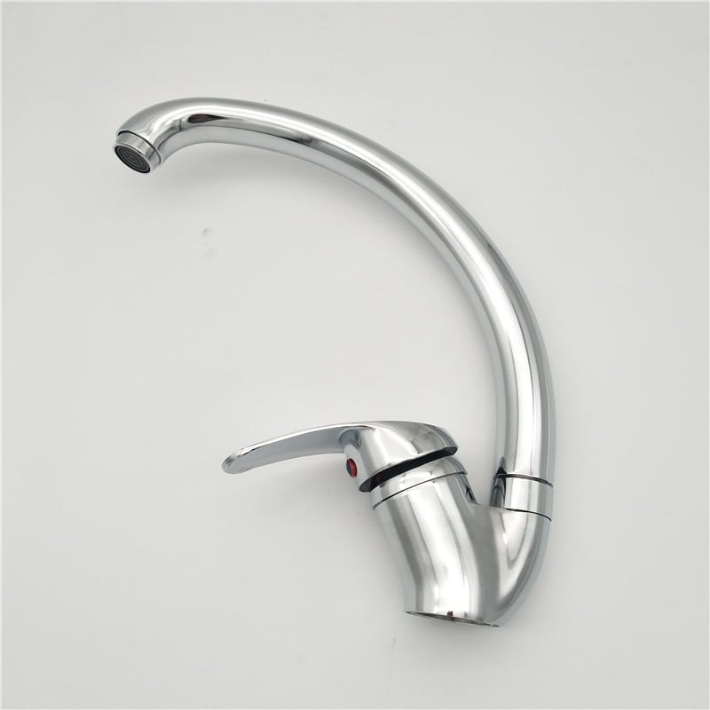 Virtuvės C formos maišytuvas karštam ir šaltam vandeniui, cinko lydinys, modelis C-0057, keramikinis vožtuvo branduolys, vožtuvo sėdimosios dalies skersmuo 40 mm