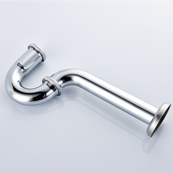 Αποχετευτικός σωλήνας νεροχύτη σε σχήμα U, κάμψη τύπου P, χαλκοχρωμιωμένος, WT05, τοίχο-μονταρισμένος