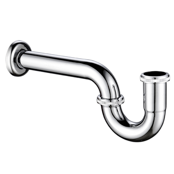 Αποχετευτικός σωλήνας νεροχύτη σε σχήμα U, κάμψη τύπου P, χαλκοχρωμιωμένος, WT05, τοίχο-μονταρισμένος