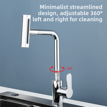 Virtuvės praustuvo maišytuvas, ABS medžiaga, keraminis vožtuvo korpusas, vertikalus montavimas, įėjimo/išėjimo skersmuo 60/80, modelis JF001