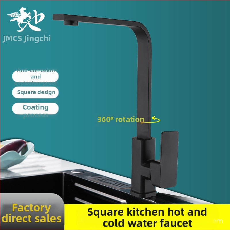 Konyhai mosogató keverőcsaptele kettős felépítésű, kerámia szeleppel, rézötvözet, 15 mm bemenet-kimenet, forgó kifolyó