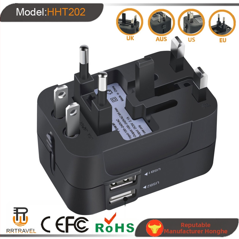 Universali kelioniniai USB maitinimo adapteris su keitikliu — RRTRAVEL, Daugiafunkcinis pasaulinis keitiklis, CE, FCC, ROHS, BS8546, UKCA