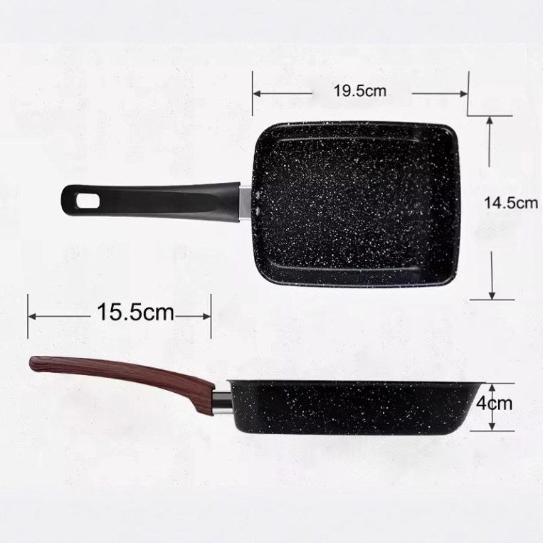 Yuzi keptuvė kepimui, nelipni, iš aukštos kokybės geležies, japonų stiliaus tiršta omleta, 415 g