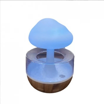 Οικιακός υγραντήρας με νυχτερινό φως, σχέδιο σταγόνας βροχής, τροφοδοσία USB, δεξαμενή 0,5–1 L, 1 έξοδος ομίχλης