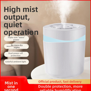 Minhuang HSK USB τροφοδοτούμενος υγραντήρας οικιακής χρήσης, κατάλληλος για χώρους έως 10 τ.μ., δεξαμενή 4.1–6.0 L, 3 εξόδοι ομίχλης