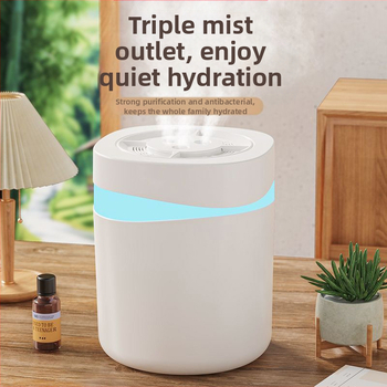 Minhuang HSK USB τροφοδοτούμενος υγραντήρας οικιακής χρήσης, κατάλληλος για χώρους έως 10 τ.μ., δεξαμενή 4.1–6.0 L, 3 εξόδοι ομίχλης