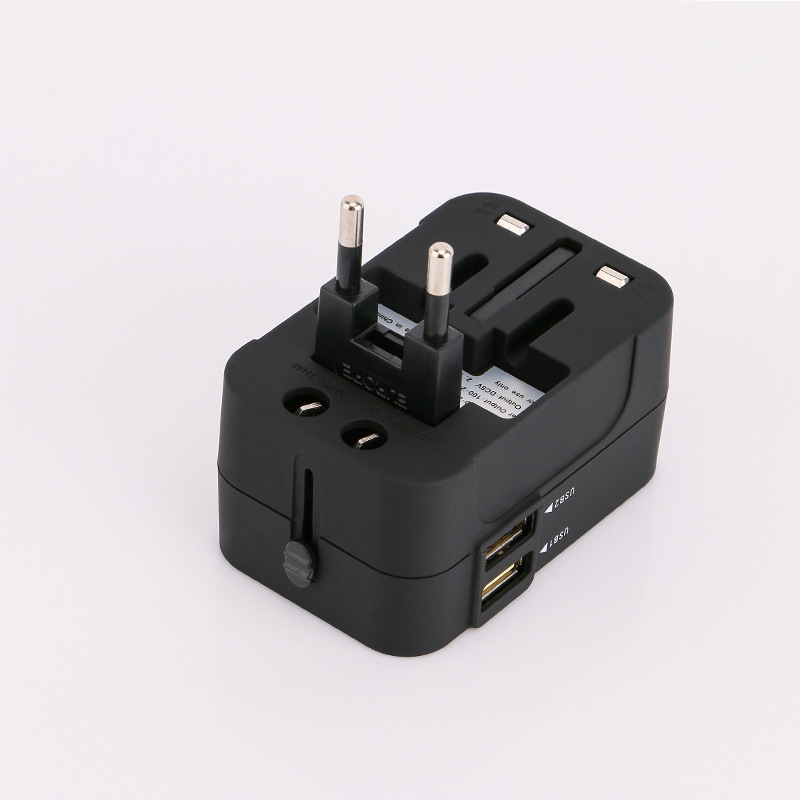 RRTRAVEL adaptor de călătorie universal, compatibil cu prizele UK/EU/US, convertor de prize globale, certificat CE FCC ROHS