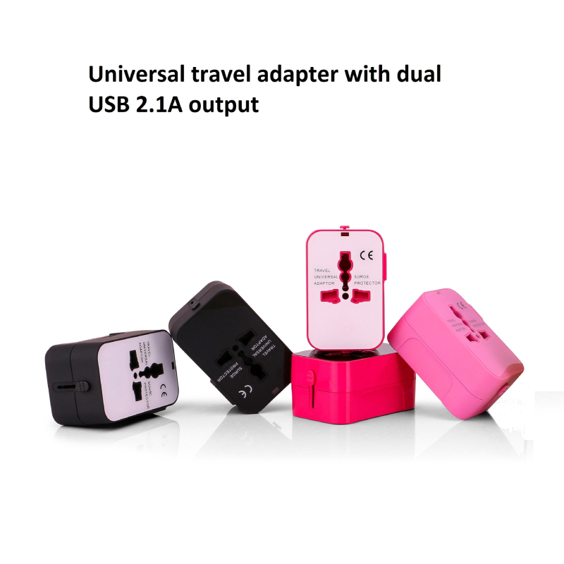 RRTRAVEL Universalus kelioninis adapteris su UK/EU/US kištukų suderinamumu, pasaulinis kištukų konverteris, CE/FCC/ROHS sertifikuotas