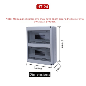 HT-24 Kültéri ABS elosztódoboz, 24 csatornás, felületre szerelt, IP65 víz- és porálló
