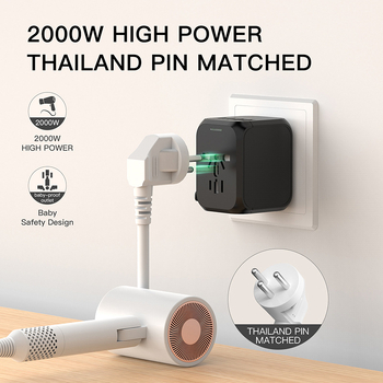 Мултифункционален пътуващ конвертор и зарядно 3092A2C (US/UK/EU/Australia) CE FCC