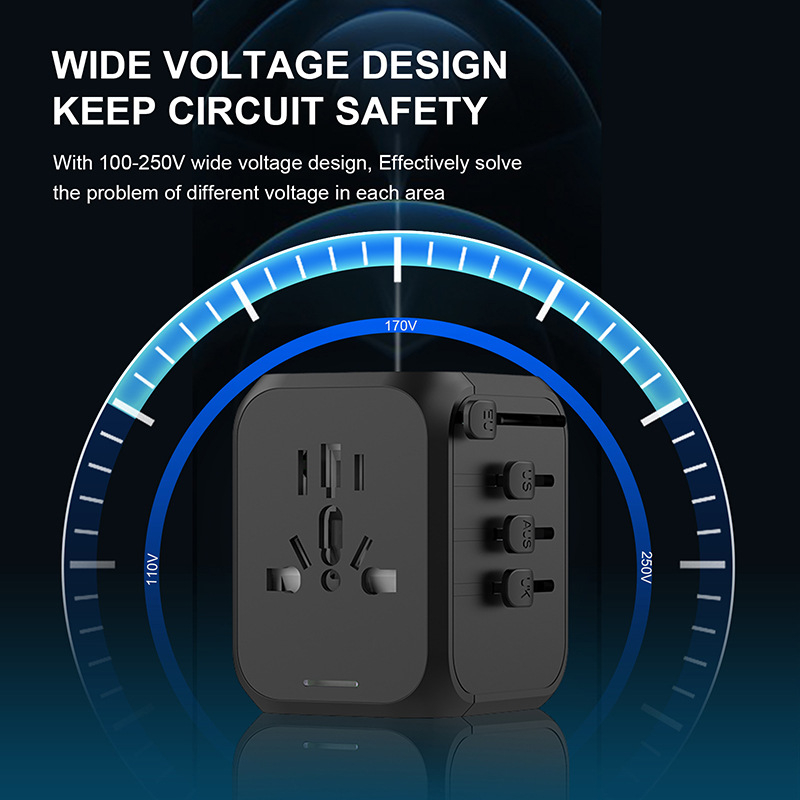 Daugiafunkcinis kelioninis keitiklis 3092A2C (JAV/JK/ES/Australija) CE FCC