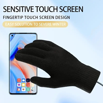 USB grijane pletene rukavice za odrasle, unisex, minimalistički dizajn