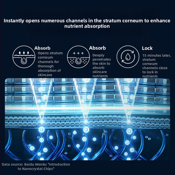 AKJ Nano kristāla ūdensgaismas skaistumkopšanas ierīce, pārnēsājama, 300–500 mAh akumulators, mājas lietošanai