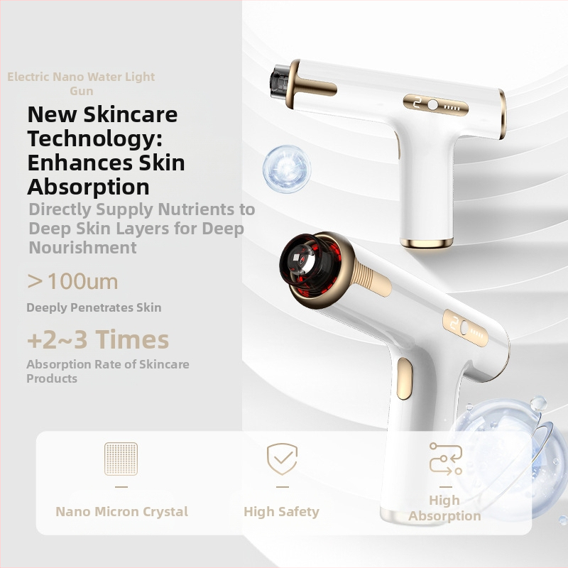 AKJ Nano kristāla ūdensgaismas skaistumkopšanas ierīce, pārnēsājama, 300–500 mAh akumulators, mājas lietošanai