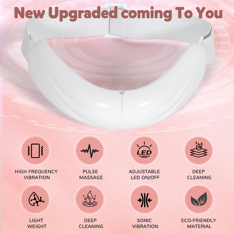 HY72 – преносима вибрираща маска за лице с микро ток за контур на лицето, електрическа, регулируеми нива, CE/FCC/ROHS сертифицирана