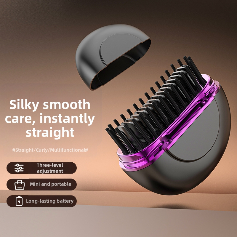 Безжичен уред за изправяне и къдрене на коса с керамично покритие на нагревателя, 27W, 3 степени температура, диаметър на нагревателя под 15 мм