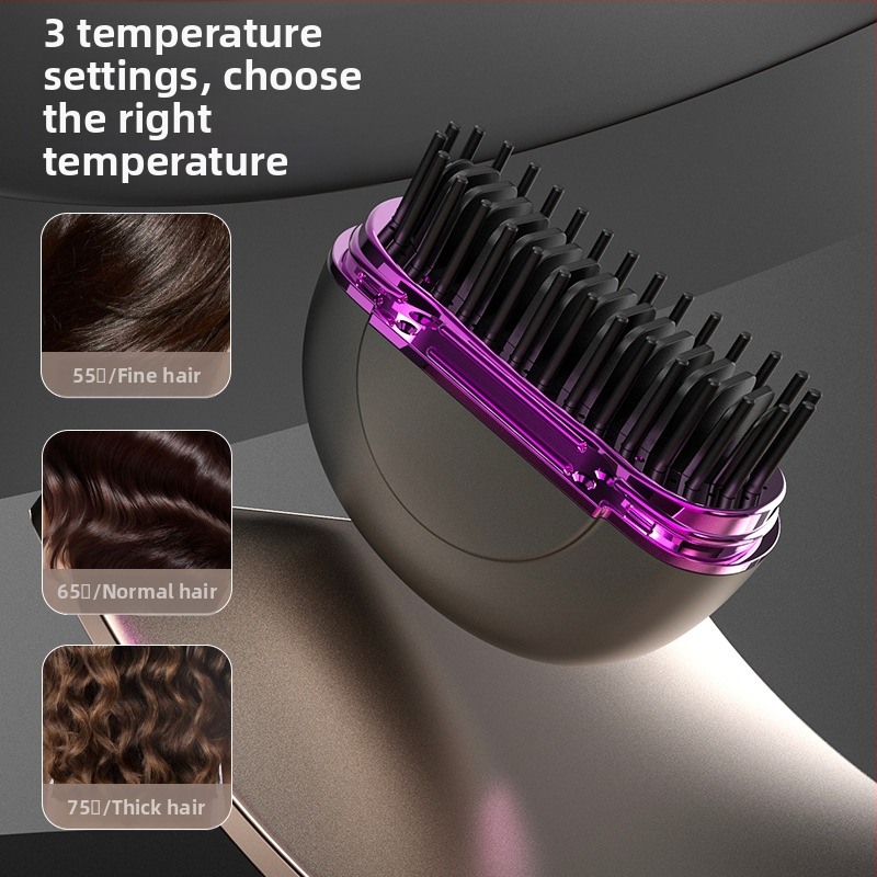 Безжичен уред за изправяне и къдрене на коса с керамично покритие на нагревателя, 27W, 3 степени температура, диаметър на нагревателя под 15 мм