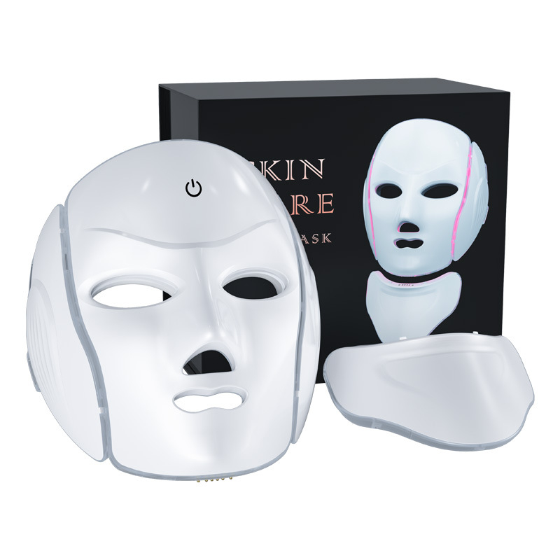 Veido kaukė su kaklu, fotoninis grožis, akių masažas, odos atjauninimas ir šviesinimas, įkrovimas, namų ir profesionaliam naudojimui