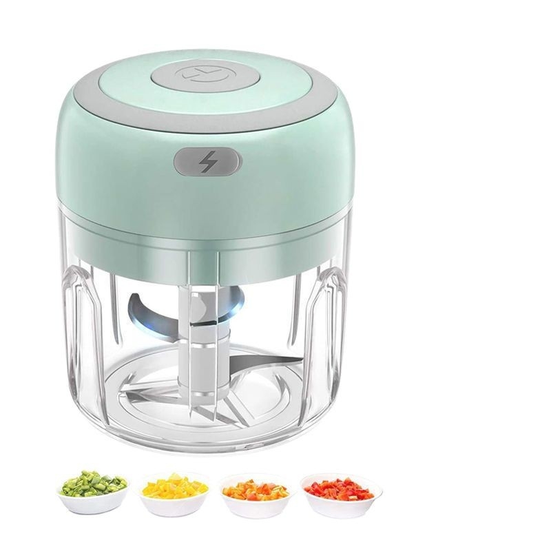 USB įkraunamas elektrinis česnako presas ir mini česnako pastos gamintojas, nešiojamas automatinis daugiafunkcinis česnako mikseris, PP korpusas