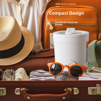 Beimu DG10 Електрическа тенджера с незалепващо покритие, 2 л, за 2–3 души, управление с копче, бърз пара, печене и изплакване, подходяща за общежитие, дом, офис или командировка.