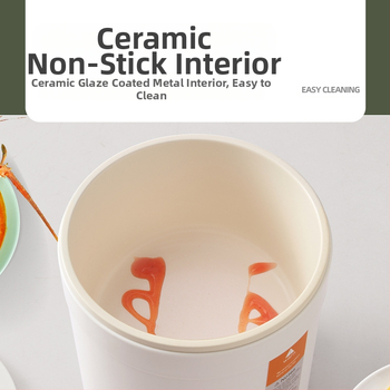 Beimu DG10 Електрическа тенджера с незалепващо покритие, 2 л, за 2–3 души, управление с копче, бърз пара, печене и изплакване, подходяща за общежитие, дом, офис или командировка.