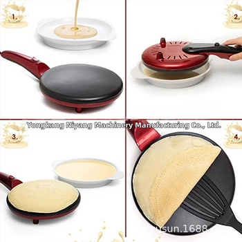 Elektrinė blynu ir vaflių keptuvė iš aliuminio, NY prekės ženklas, šiuolaikinis minimalistinis dizainas, OEM logotipas, dėžutėje 24 vnt