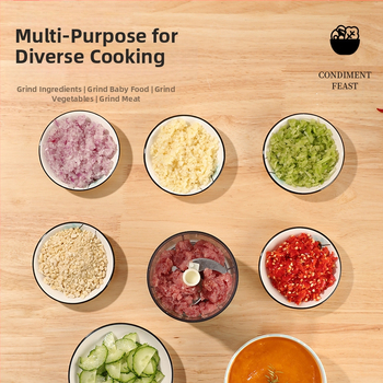 JAUKANG Мултифункционална кухненска машина за добавки, безжична, 2 скорости, капацитет под 1 л, белене и смилане на чесън, приготвяне на бебешка храна, настъргване и нарязване, разбиване на яйчен белтък