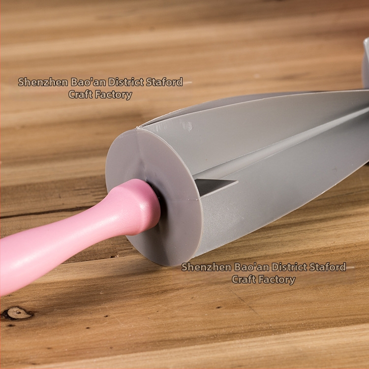 Разточваща ролка за кроасани с приставка за оформяне – ръчна DIY хлебна форма, PP