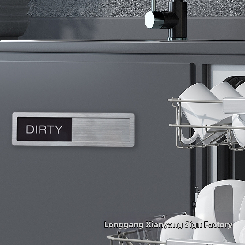 Акрилен магнит за съдомиялна машина с индикатор Чисто/Мръсно, UV сито печат, персонализиране, кетъринг етикет