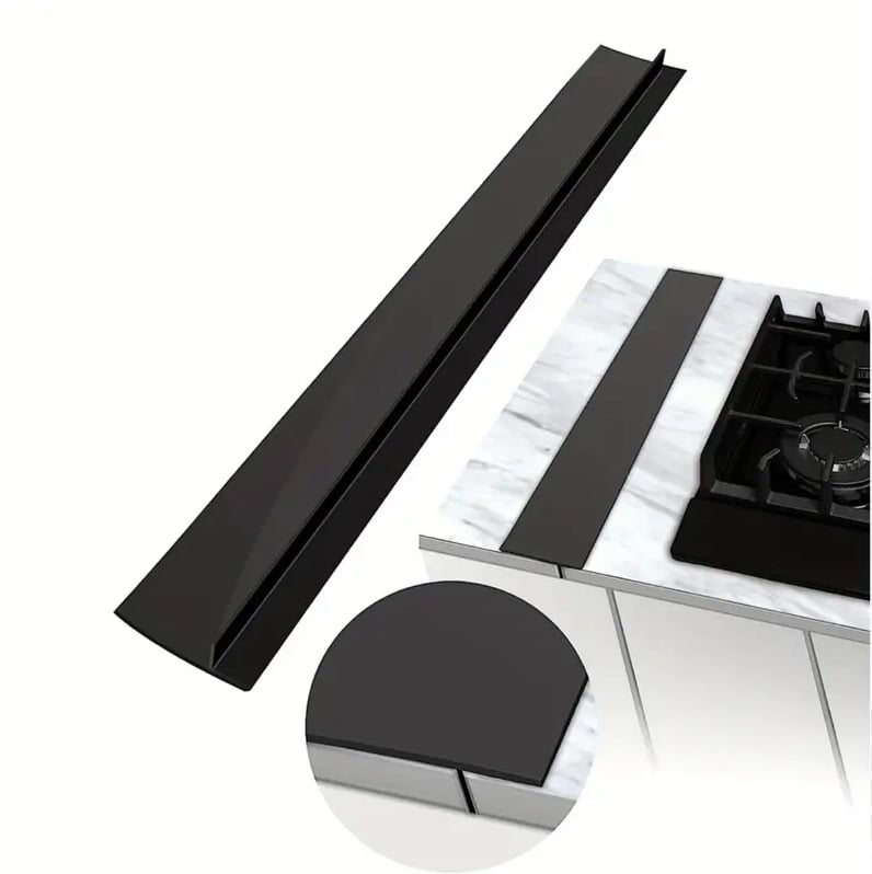 Silicone tarpo uždarymo juosta tarp viryklės ir stalviršio, atspari riebalams ir nešvarumams, virtuvės sandarinimo juosta