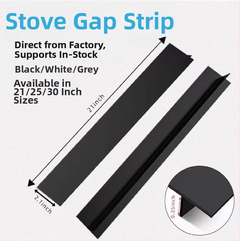 Silicone tarpo uždarymo juosta tarp viryklės ir stalviršio, atspari riebalams ir nešvarumams, virtuvės sandarinimo juosta