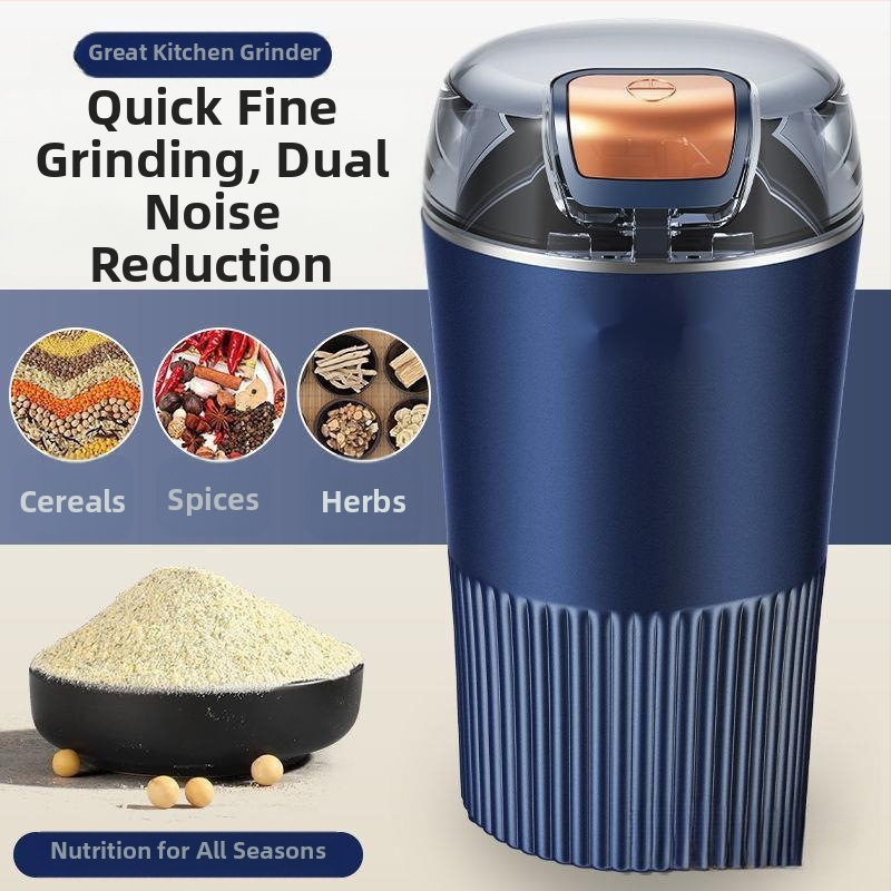 Портативна многофункционална мелничка за дома с корпус и съд от неръждаема стомана, капацитет под 1 л, 2 остриета, скорост 10000–19999 rpm, напрежение 111–240 V, напълно автоматична, ретро стил
