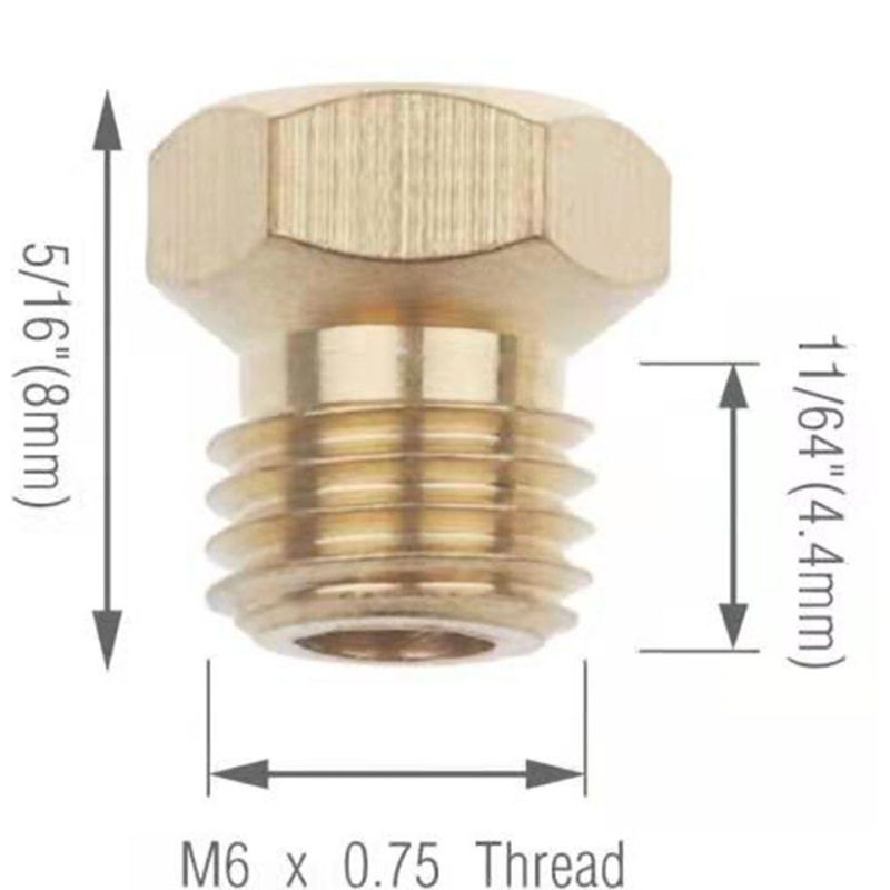 Sabaf degļa sprausla, misiņa, komplekts 5 gab., manuāla uzstādīšana