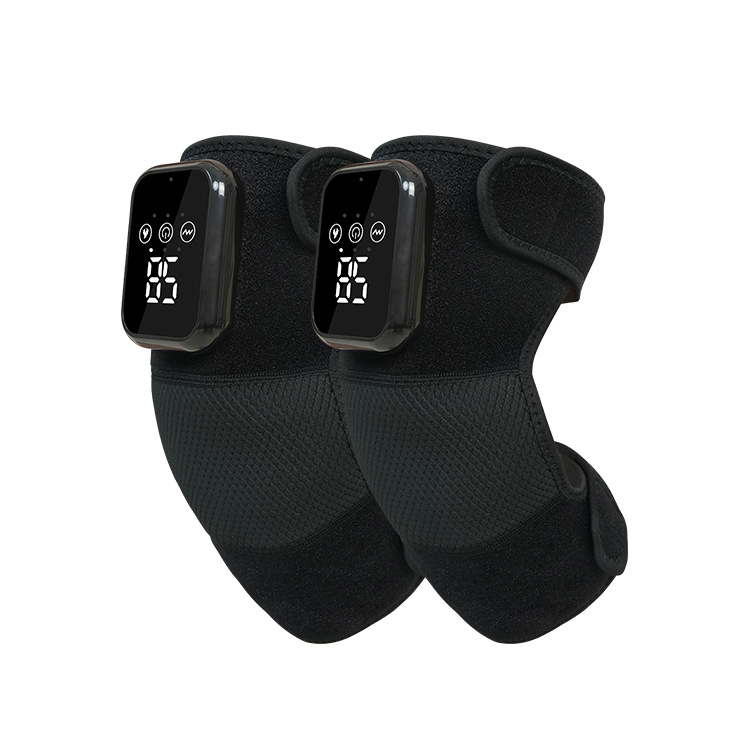 Masaža koljena s grijanjem i vibracijom; grijana podložna koljena s toplim kompresom; tri razine kontrole vibracije i grijanja; temperatura 48–58°C; snaga 8W; napon 5V