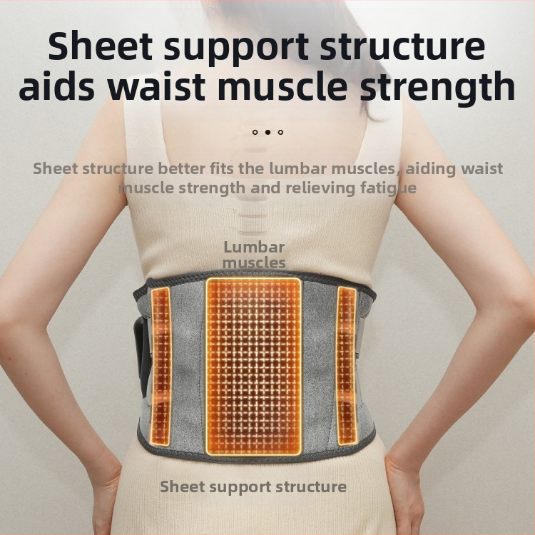 Безжичен колан за талия с нагряване, топлинен компрес и вибрация — презареждаем, механично управление, безстепенно регулиране на скоростта