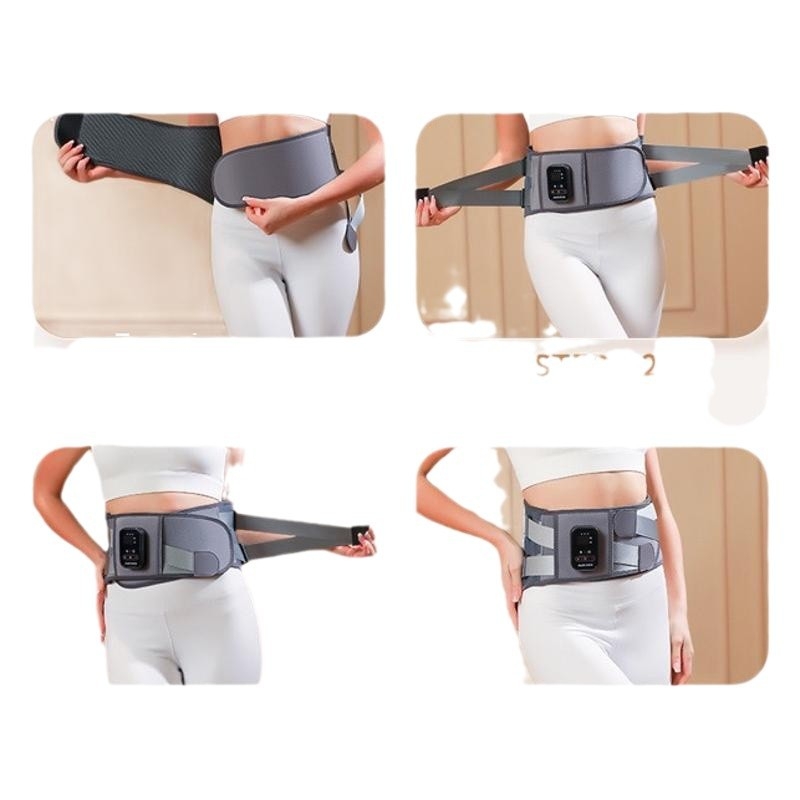 Belaidis šildantis juosmens diržas su šilumos kompresu ir fizioterapija — įkraunamas, mechaninis valdymas, be pakopų greičio reguliavimas, vibracija