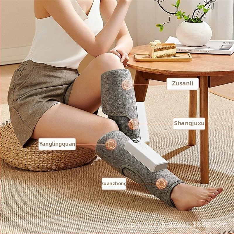 Massager za nogu s airbag masom i tlakom zraka – zaštitnik listova i koljena, bežično punjenje, 5V, 5W, 35–45°C