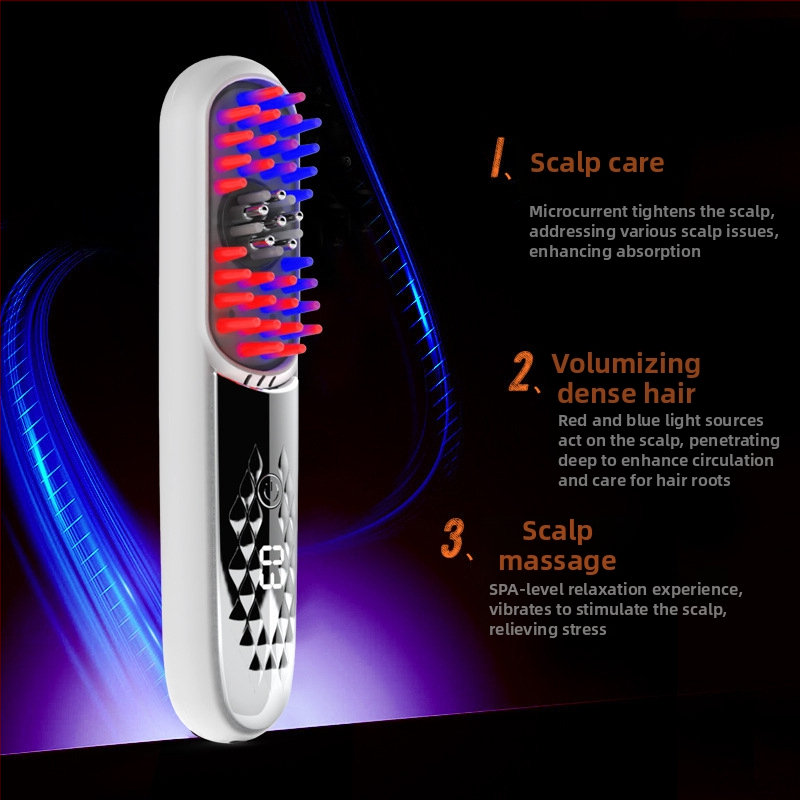 Електрически гребен за медикаментозна грижа на скалпа със светлинна терапия, модел HF188