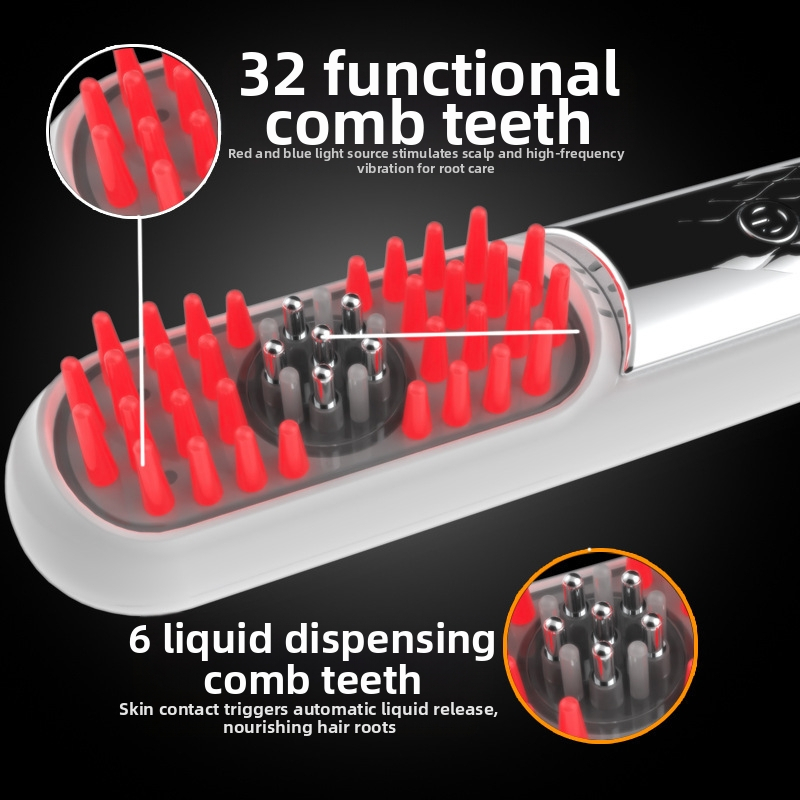 Електрически гребен за медикаментозна грижа на скалпа със светлинна терапия, модел HF188