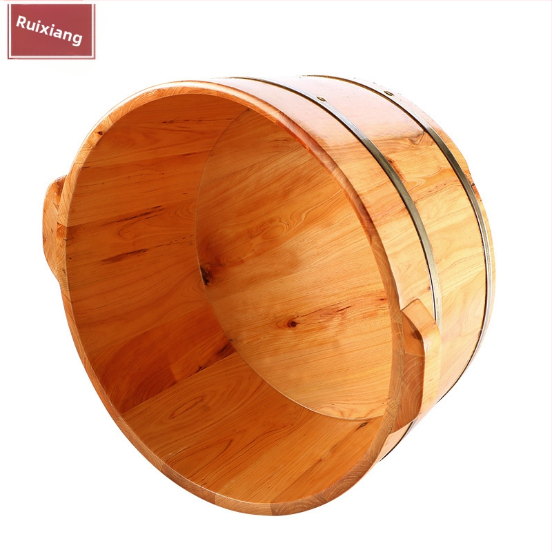 Ruixiang дървен барабан за ванна за крака, барел стил, за възрастни