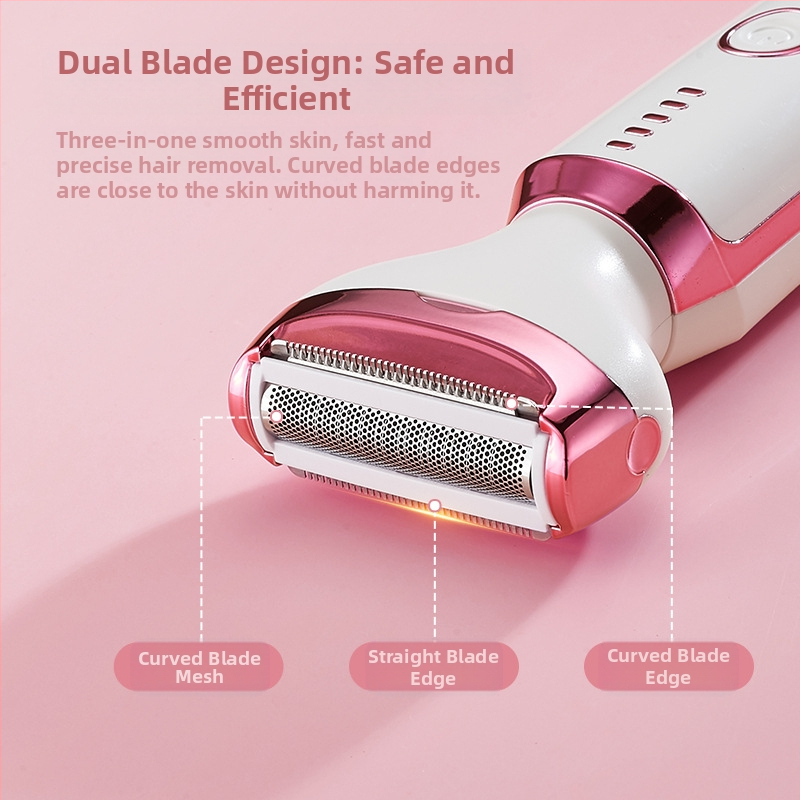 Електрически епилатор за жени с цифров дисплей Type-C, мултифункционален за подмишници и цялото тяло, нож от фин стомана, четков мотор, USB захранване
